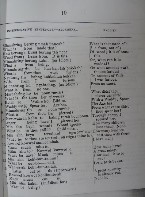 Dialect: Threlkeld c1827, Interrogative sentences p10